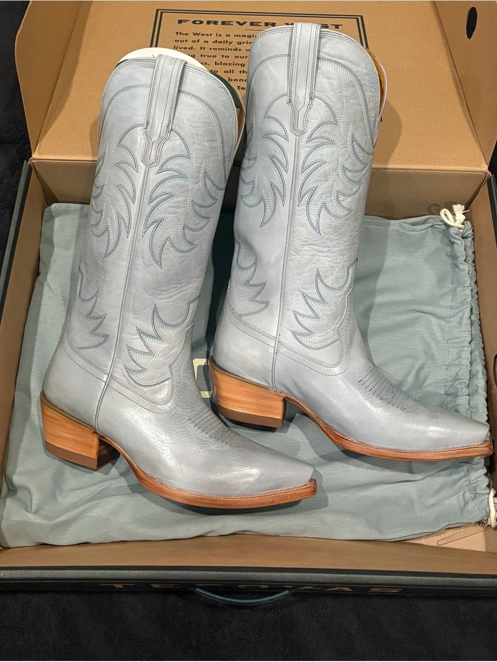 NWT Tecovas Annie Slate Snip Toe Cowgirl Boots Size 9